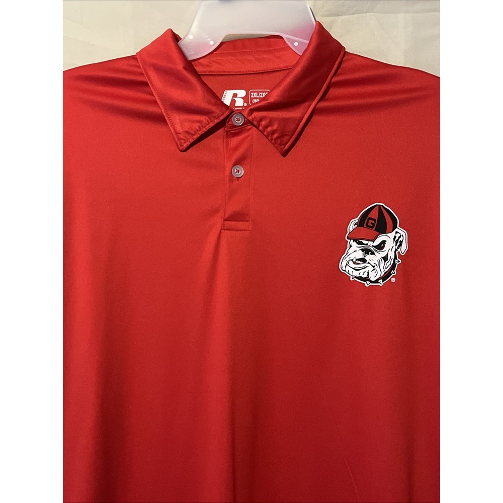 Georgia Bulldogs Men's Golf Polo By Russell XXL
